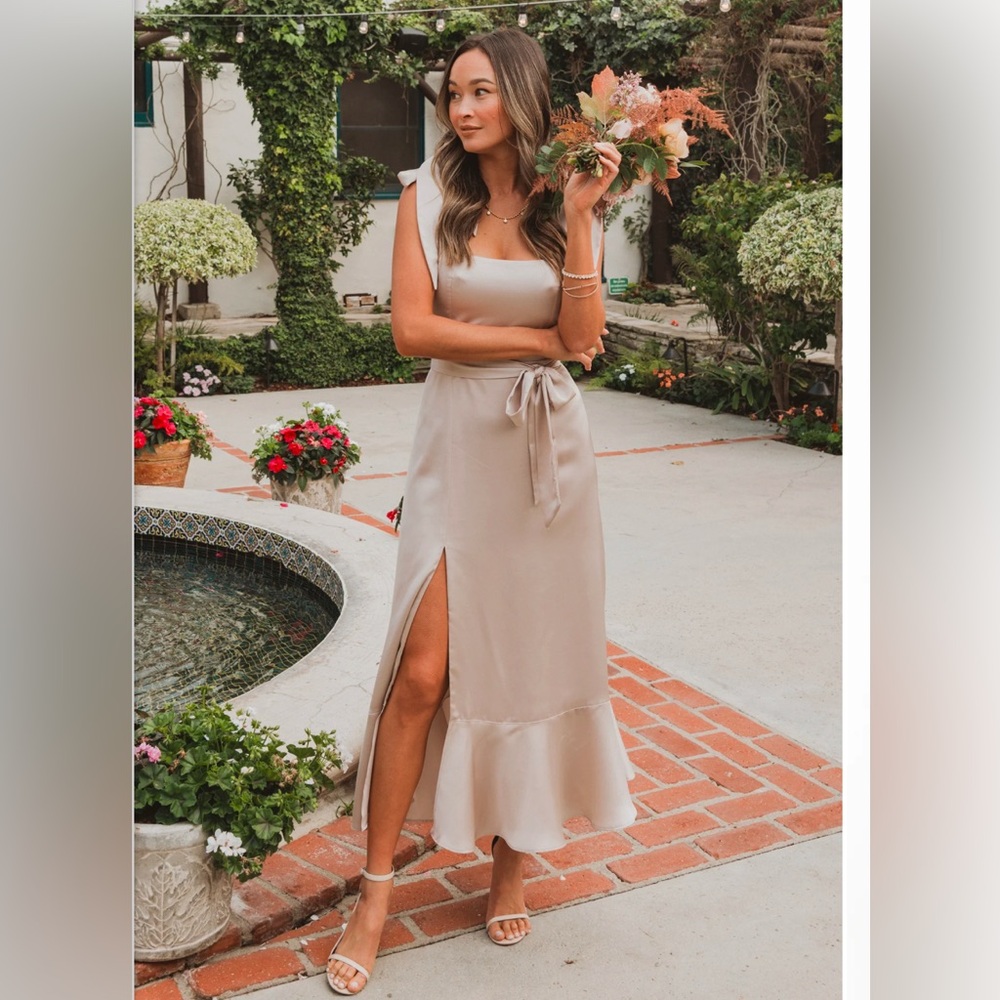 Claire Midi Dress-Show Me The Luxe Satin